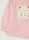 Girl's pink cotton sweatshirt and leggings set regular fit_2