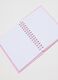 Agenda rosa com capa dura decorativa_2