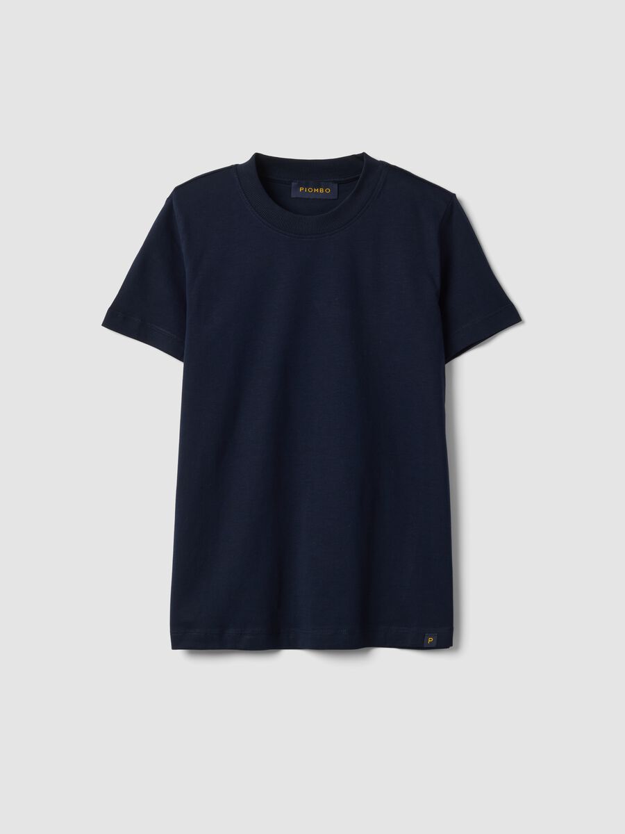 Blue Supima cotton short-sleeve regular-fit T-shirt_4