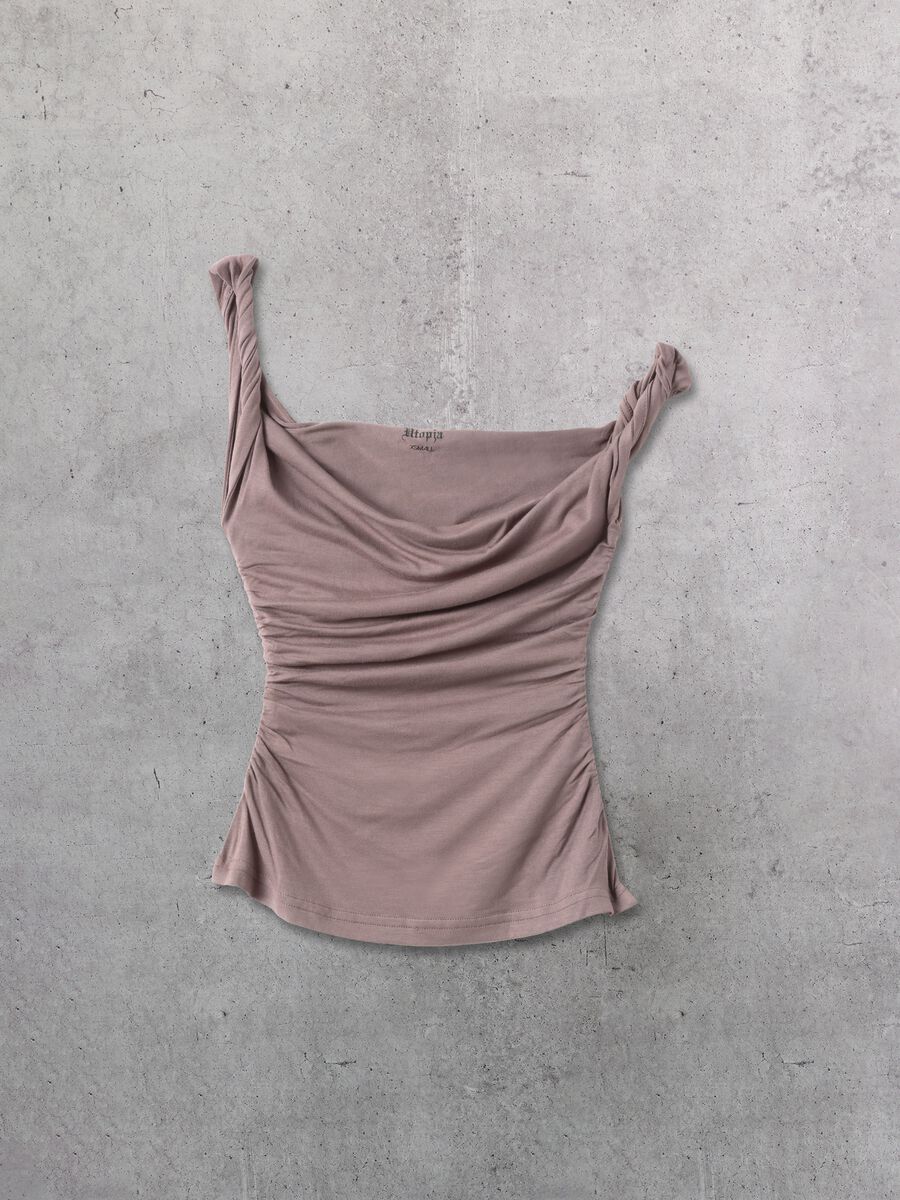 Mocha Asymmetrical Tank Top_4