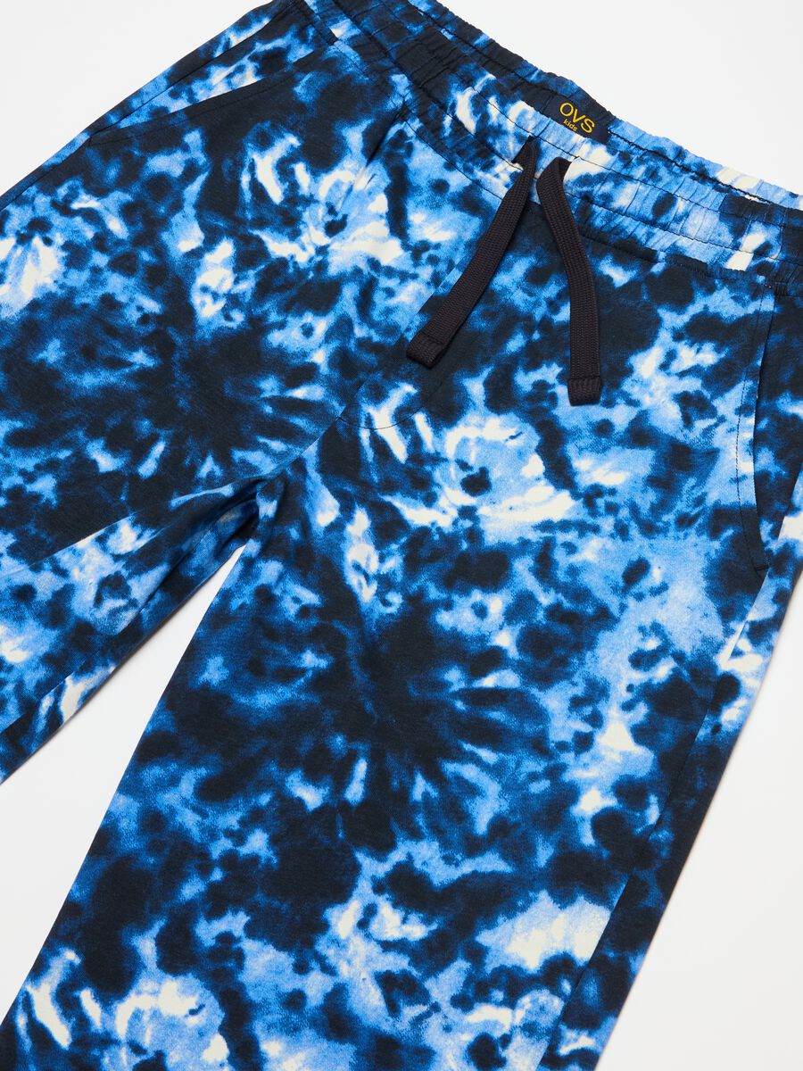 Bermuda joggers in tie-dye French terry_2