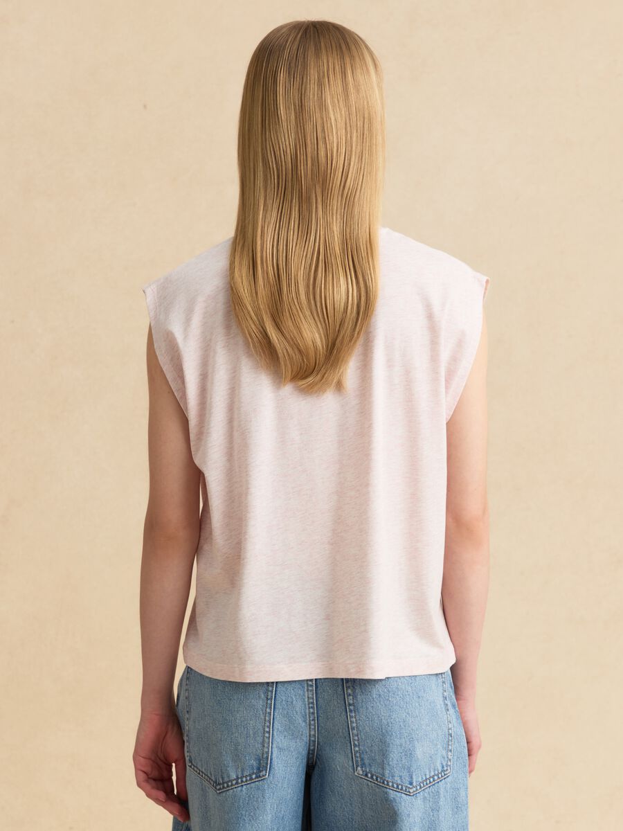 Rosa T-Shirt mit kurzen &Auml;rmeln aus Lyocell-Baumwollmix_3