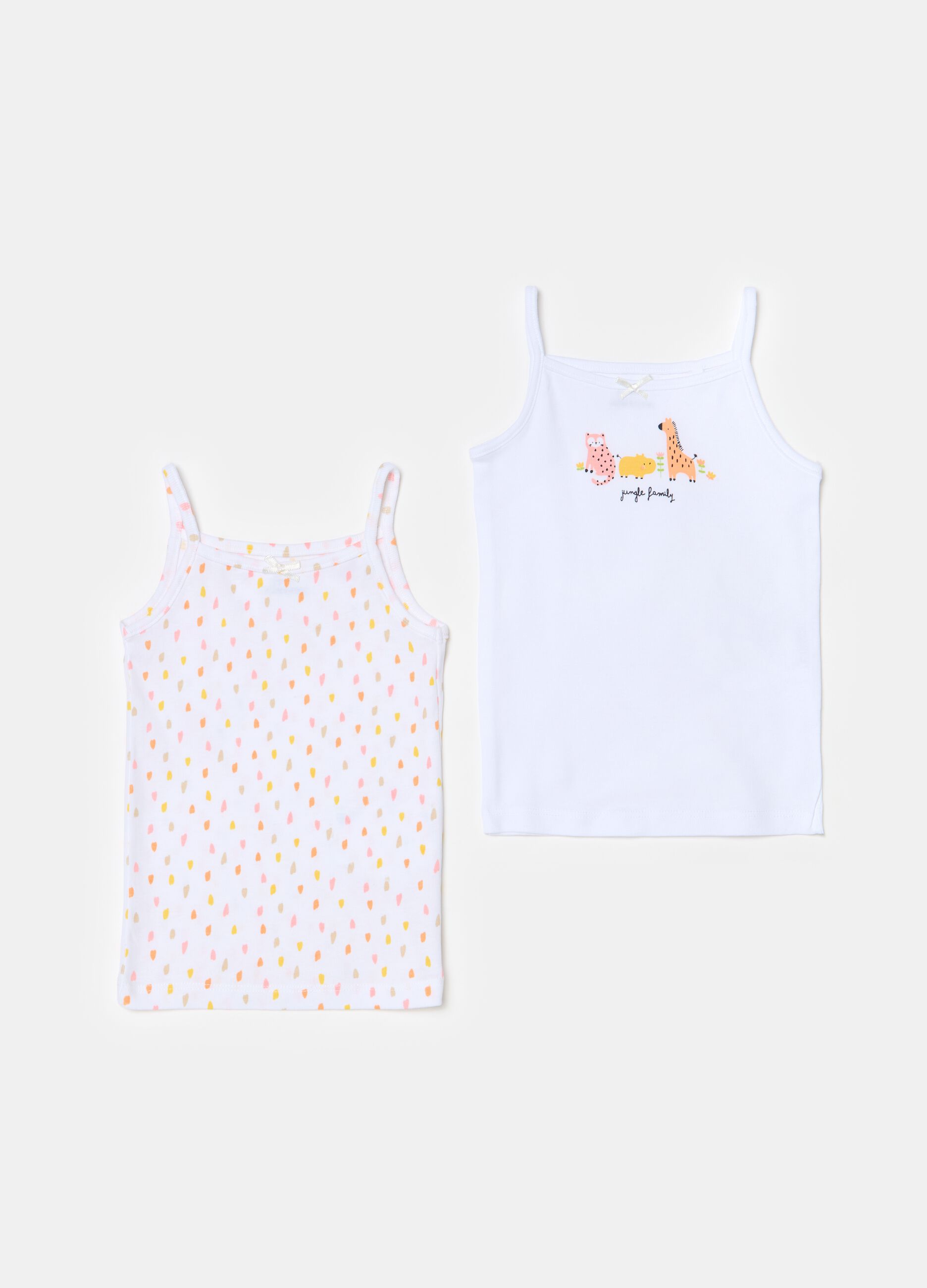 Two-pack under vests with animals print