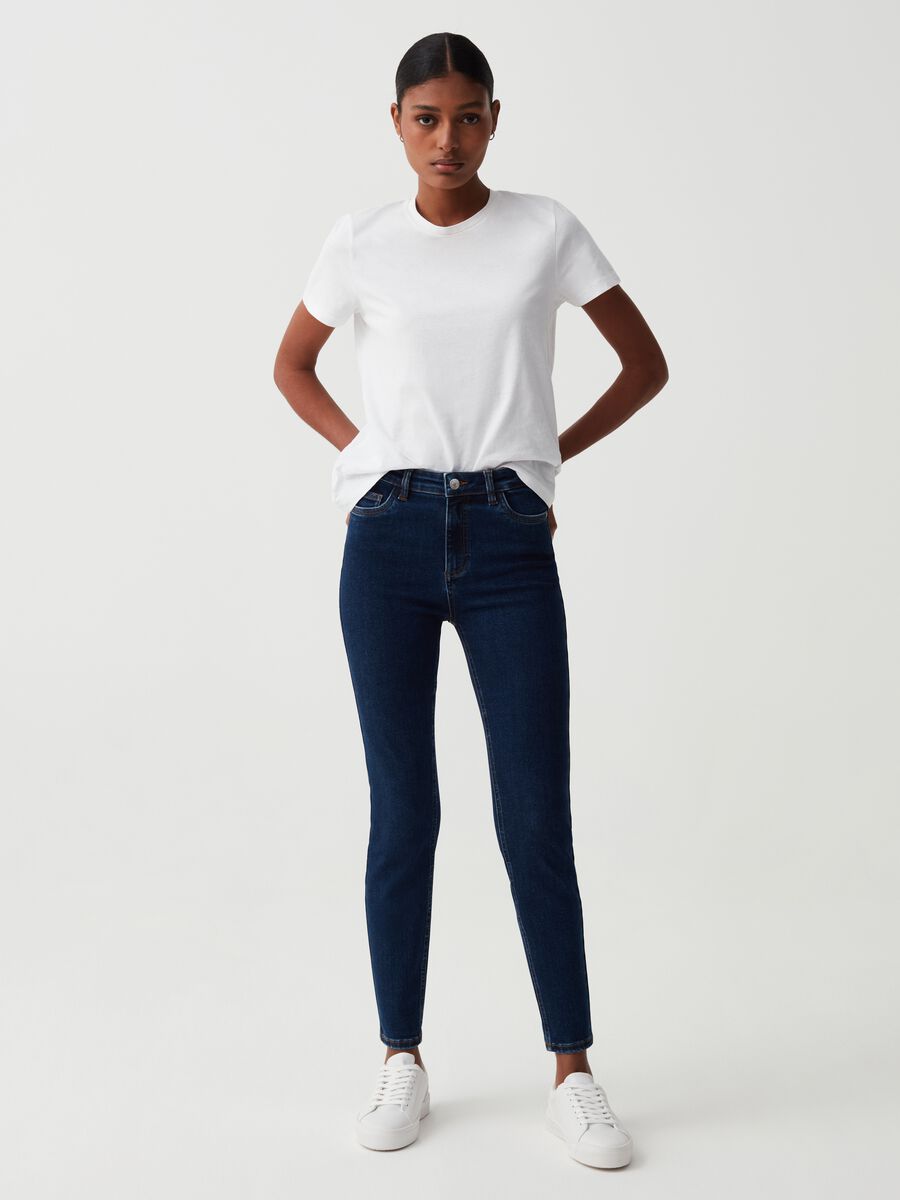 Skinny-fit stretch jeans with five pockets_0
