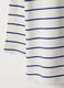 Multicolour striped pure cotton regular fit T-shirt with pocket for child_3