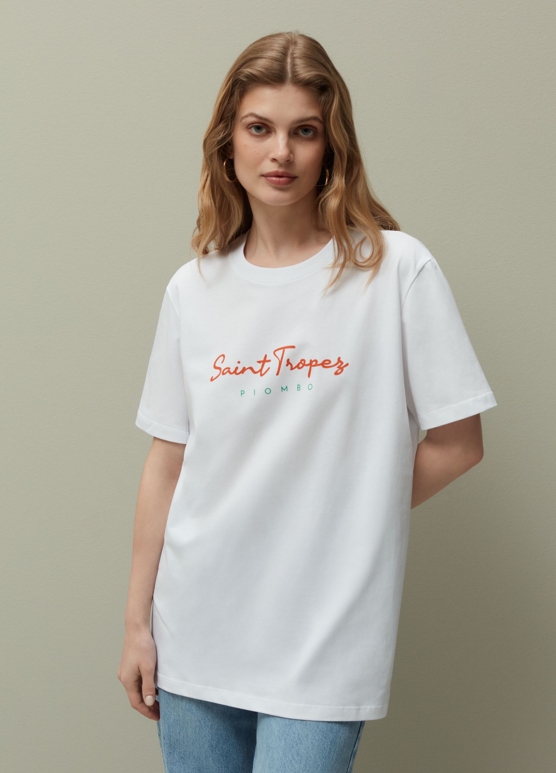T-shirt with Saint Tropez print_1