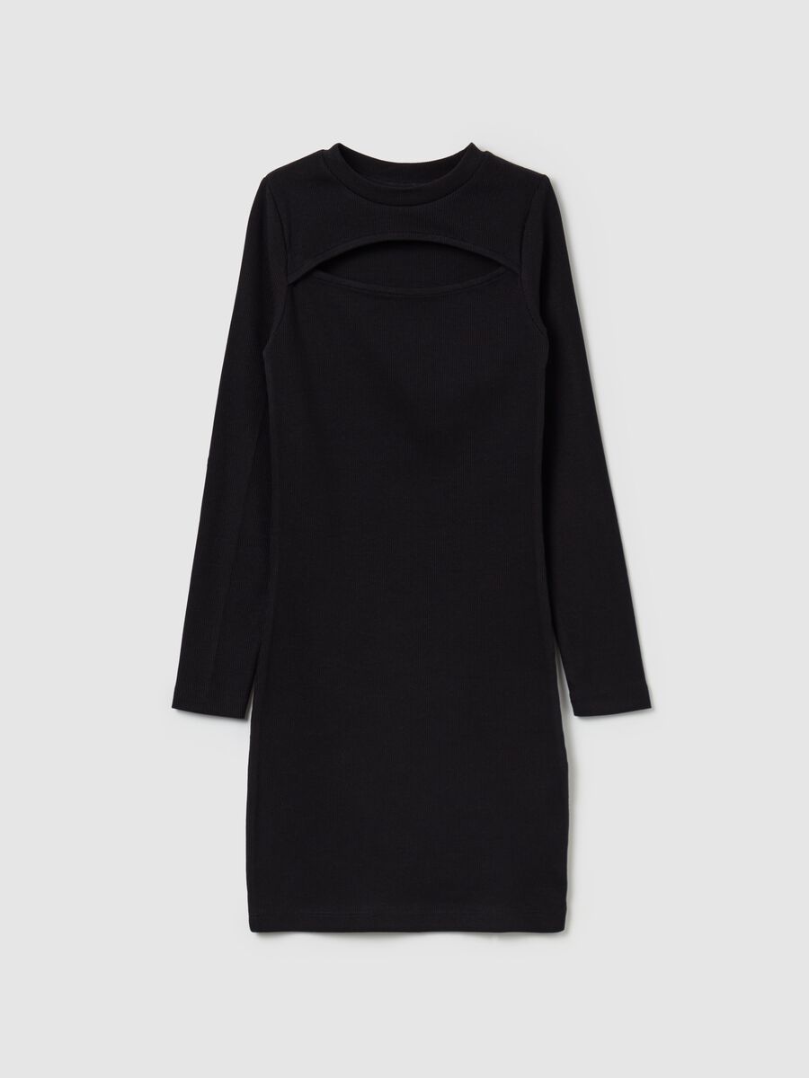 Ribbed dress with cut-out detail_3