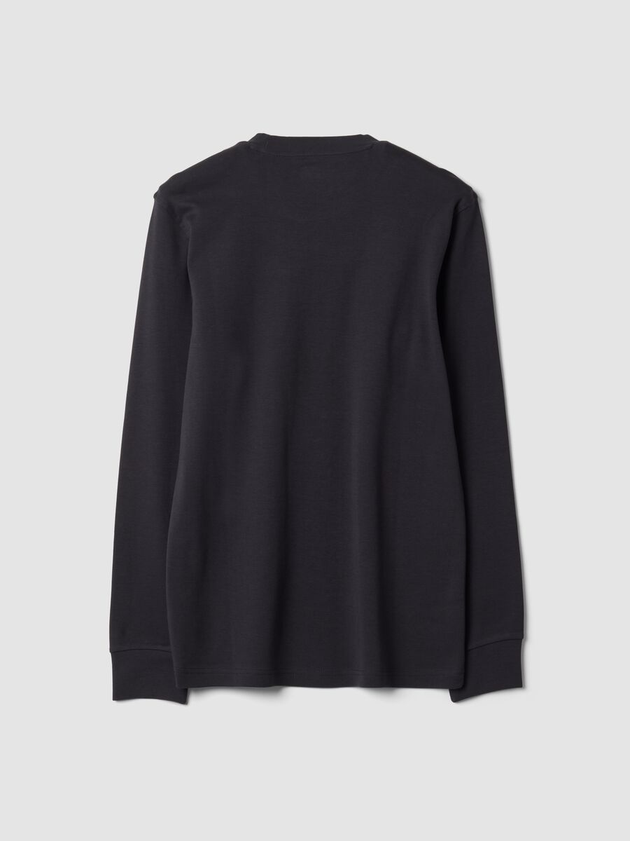 T-shirt grigia in puro cotone girocollo regular fit_2