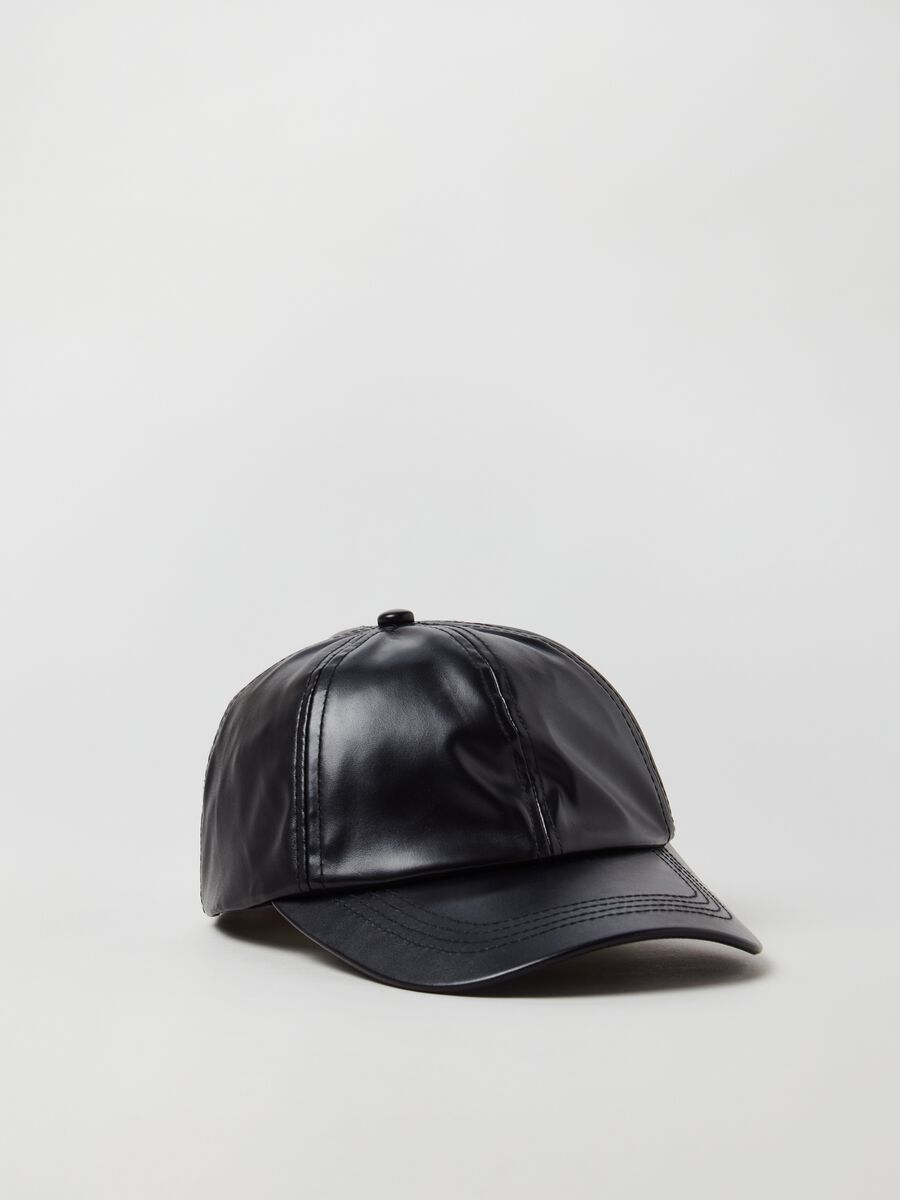 Glossy-effect baseball cap_0