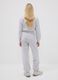 Grey jogger trousers in organic cotton and viscose blend for girls_2