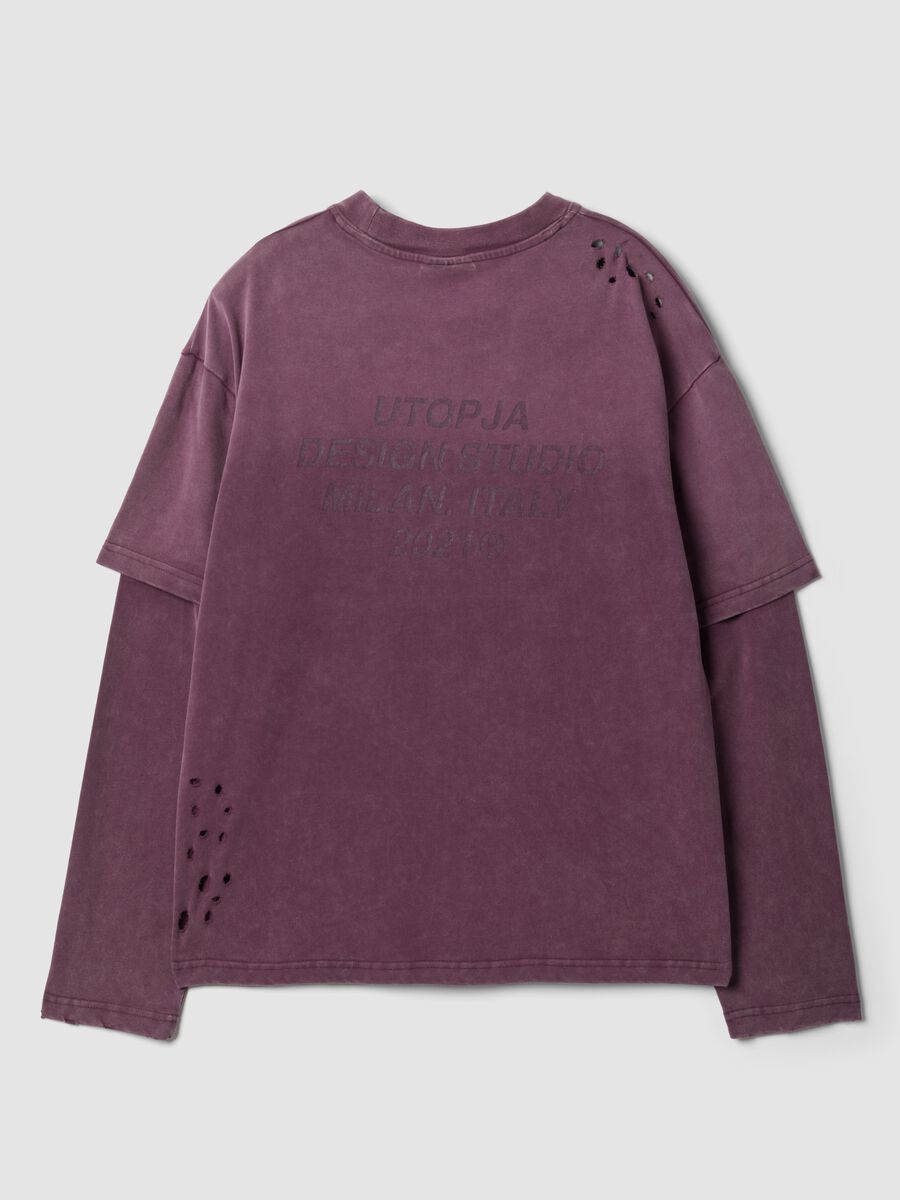 Double Longsleeve Sunfaded Wine_1
