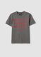 Grey pure cotton T-shirt with &ldquo;The Devil Wears Prada&rdquo; print, oversized fit_4