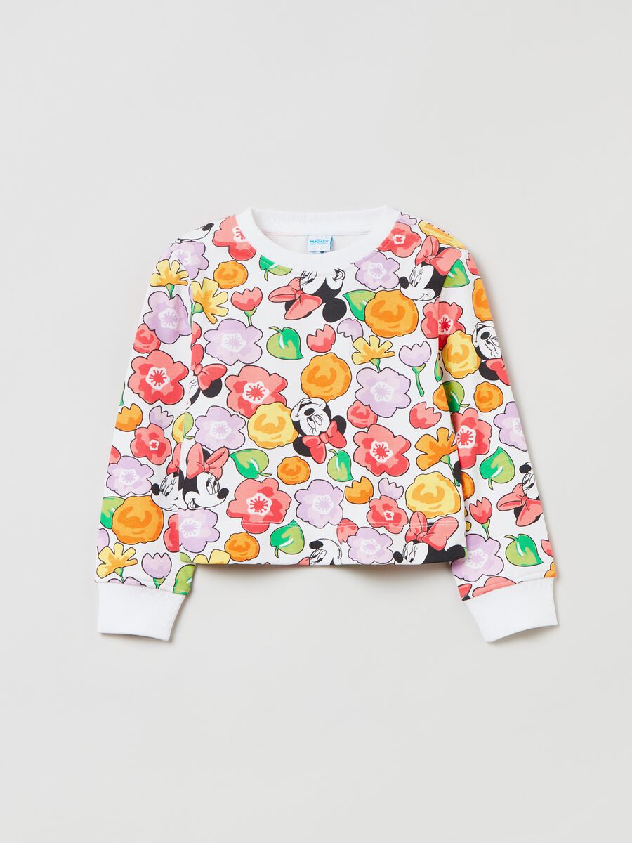 Cotton blend French terry sweatshirt with Disney Minnie Mouse print_0