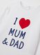 Organic cotton T-shirt with "I Love Mum & Dad&rdquo; print_2