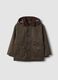 Green water-repellent padded cotton-blend jacket with hood_3