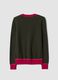 Maglia verde in pura lana con girocollo_2