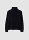 Maglia blu a dolcevita regular fit in jersey knit_0
