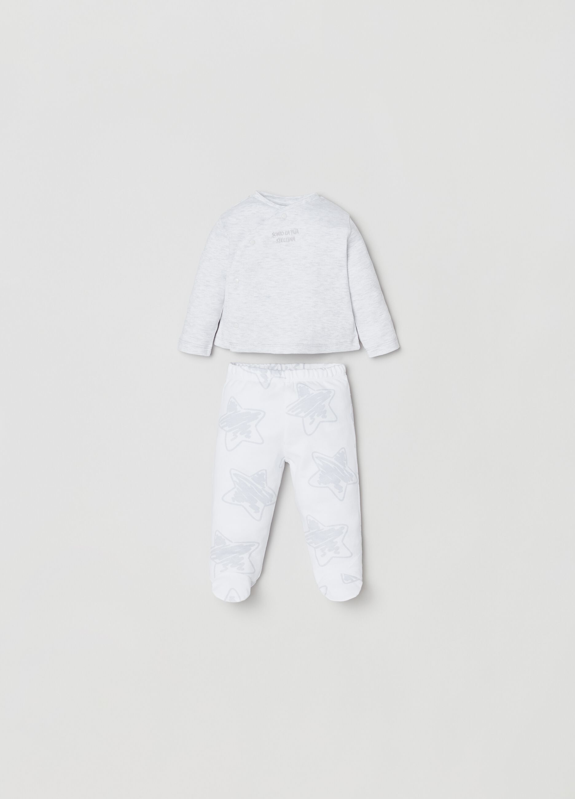 Embroidered T-shirt and baby leggings set