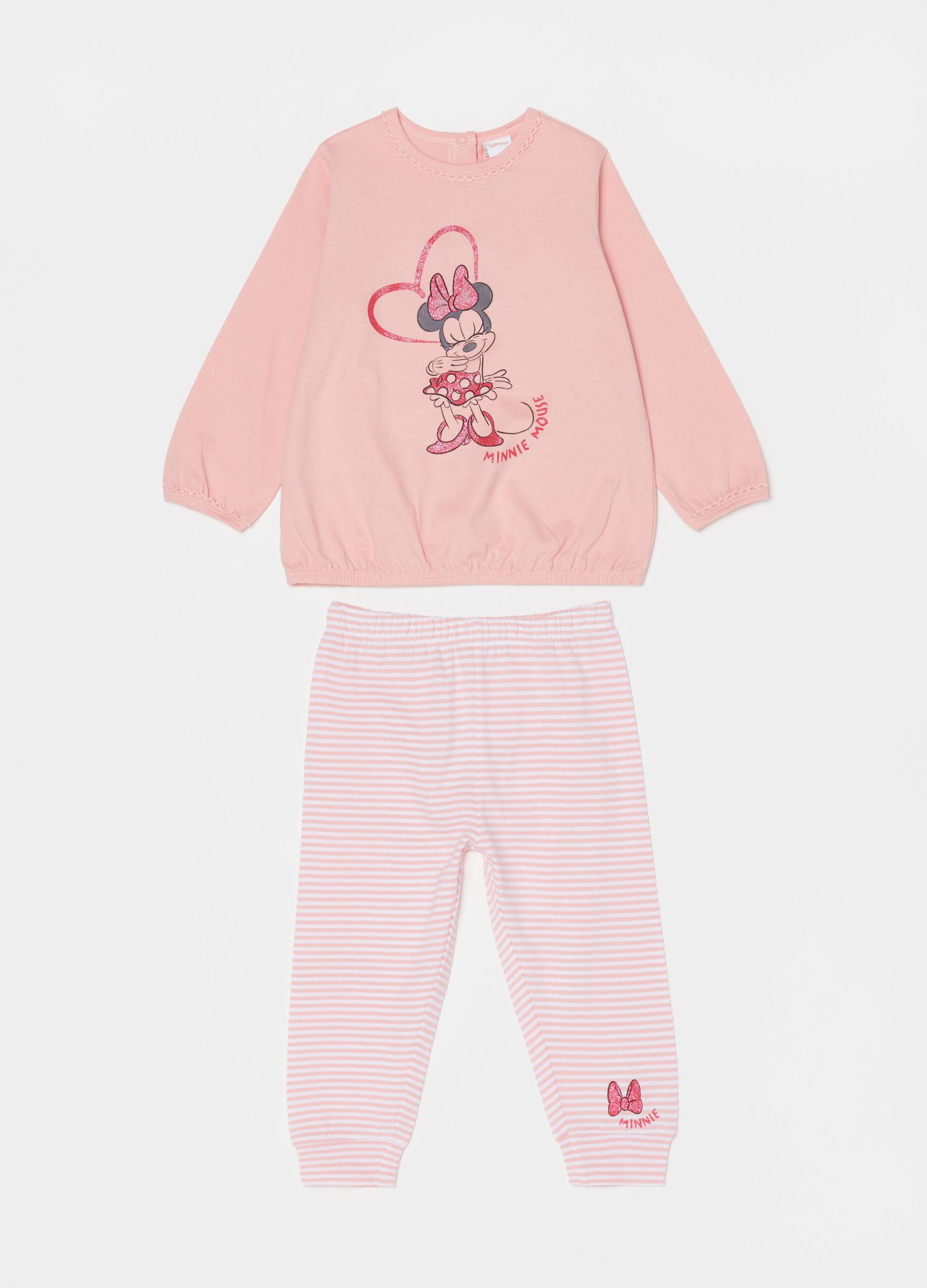 Pijama de algodón 100% con estampado de Minnie