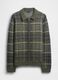 Camisola verde axadrezada em mistura de l&atilde; e alpaca_3