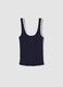 Camiseta de tirantes azul de algod&oacute;n puro_4
