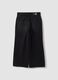 Schwarze Denim-Jeans mit Wide Leg aus reiner Baumwolle_6