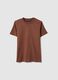 Brown crew neck pure cotton regular fit T-shirt_4