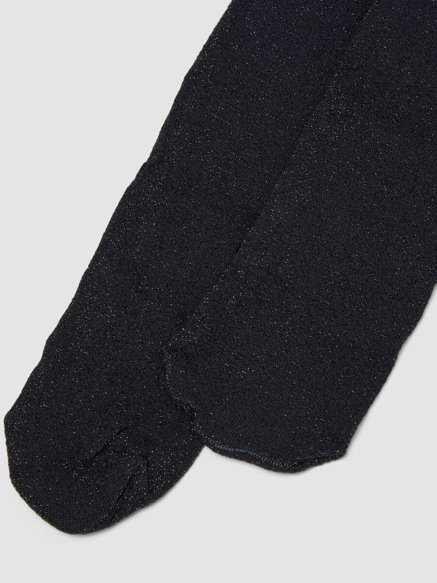 Blaue Stretch-Strumpfhose mit Glanzf&auml;den_1