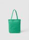 Green pure cotton bag with lemon print_1
