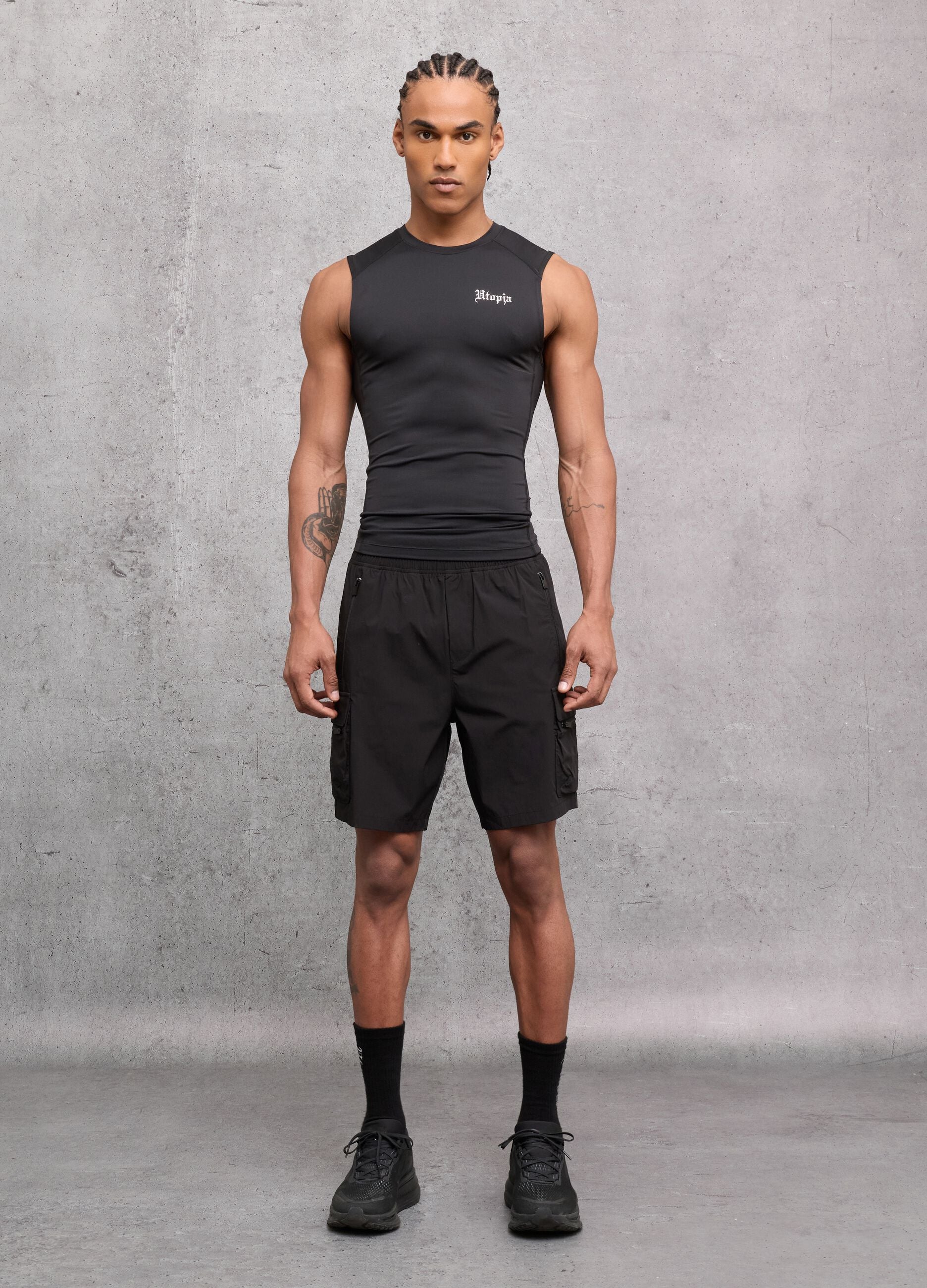 Kombat Active Cargo-Shorts Schwarz