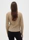 Beige striped regular fit V-neck jumper_2
