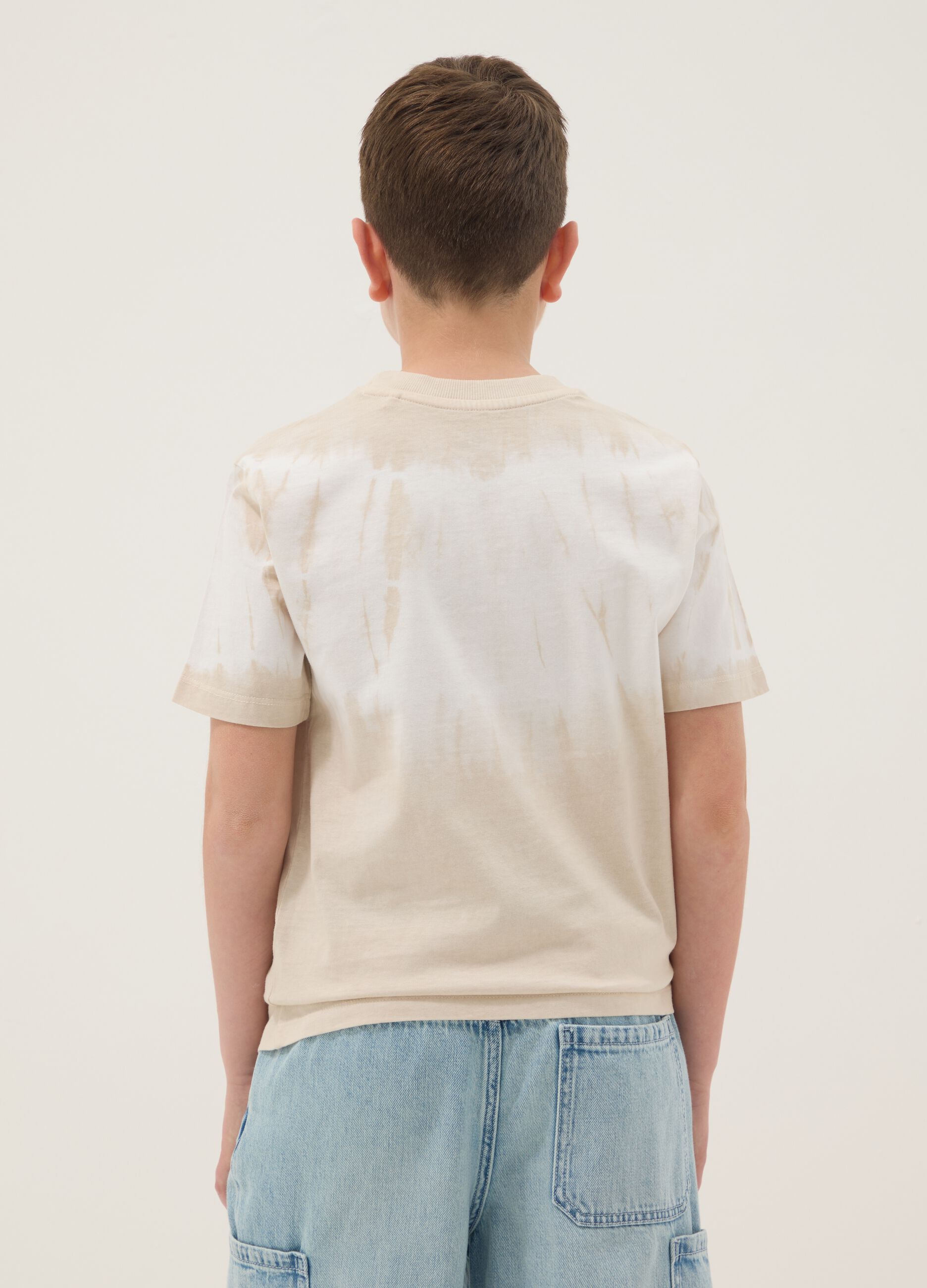Boys&rsquo; multicolour pure cotton relaxed-fit T-shirt