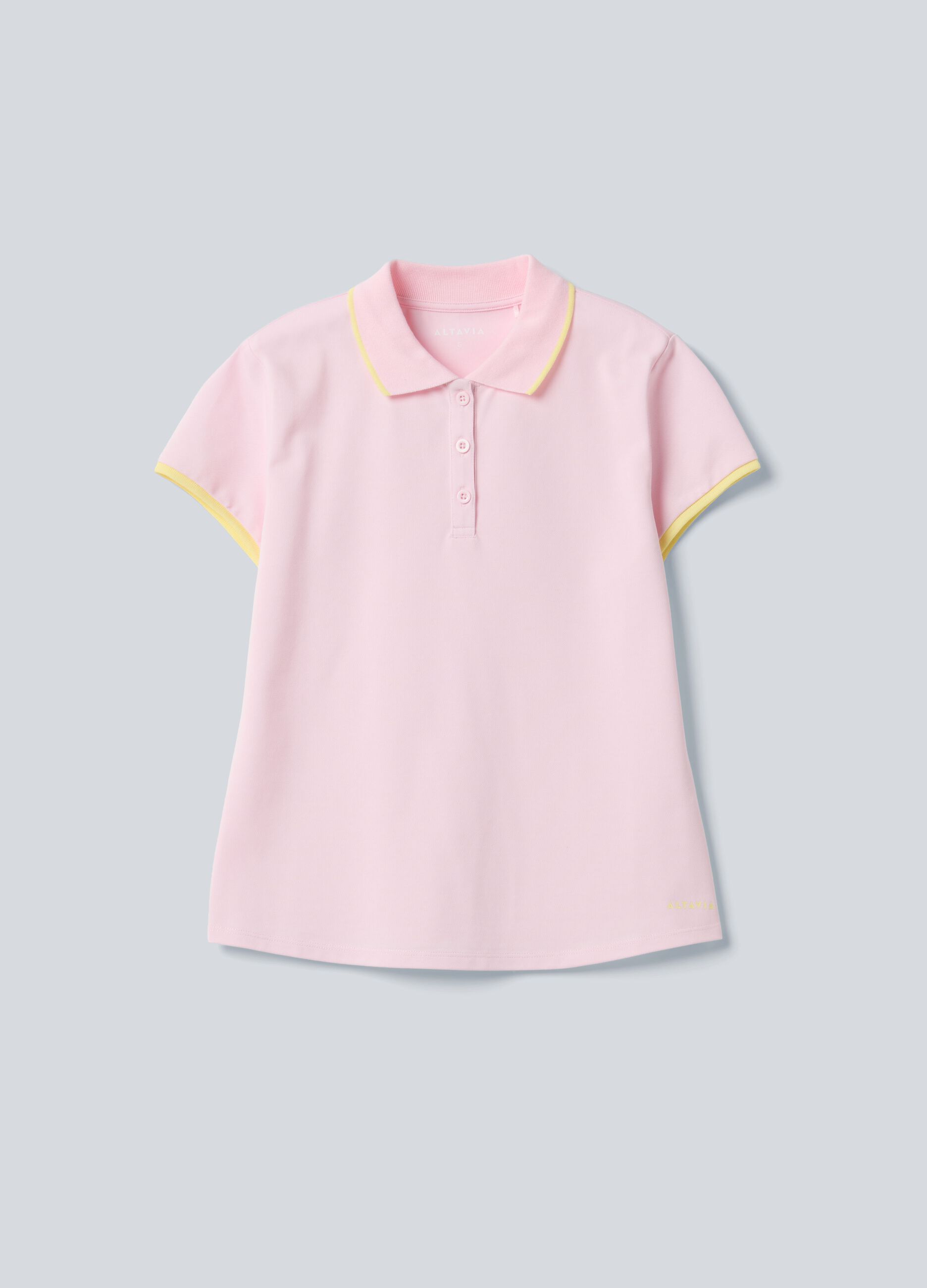 Rosa ALTAVIA COURT Sport-Poloshirt aus Stretch-Baumwolle