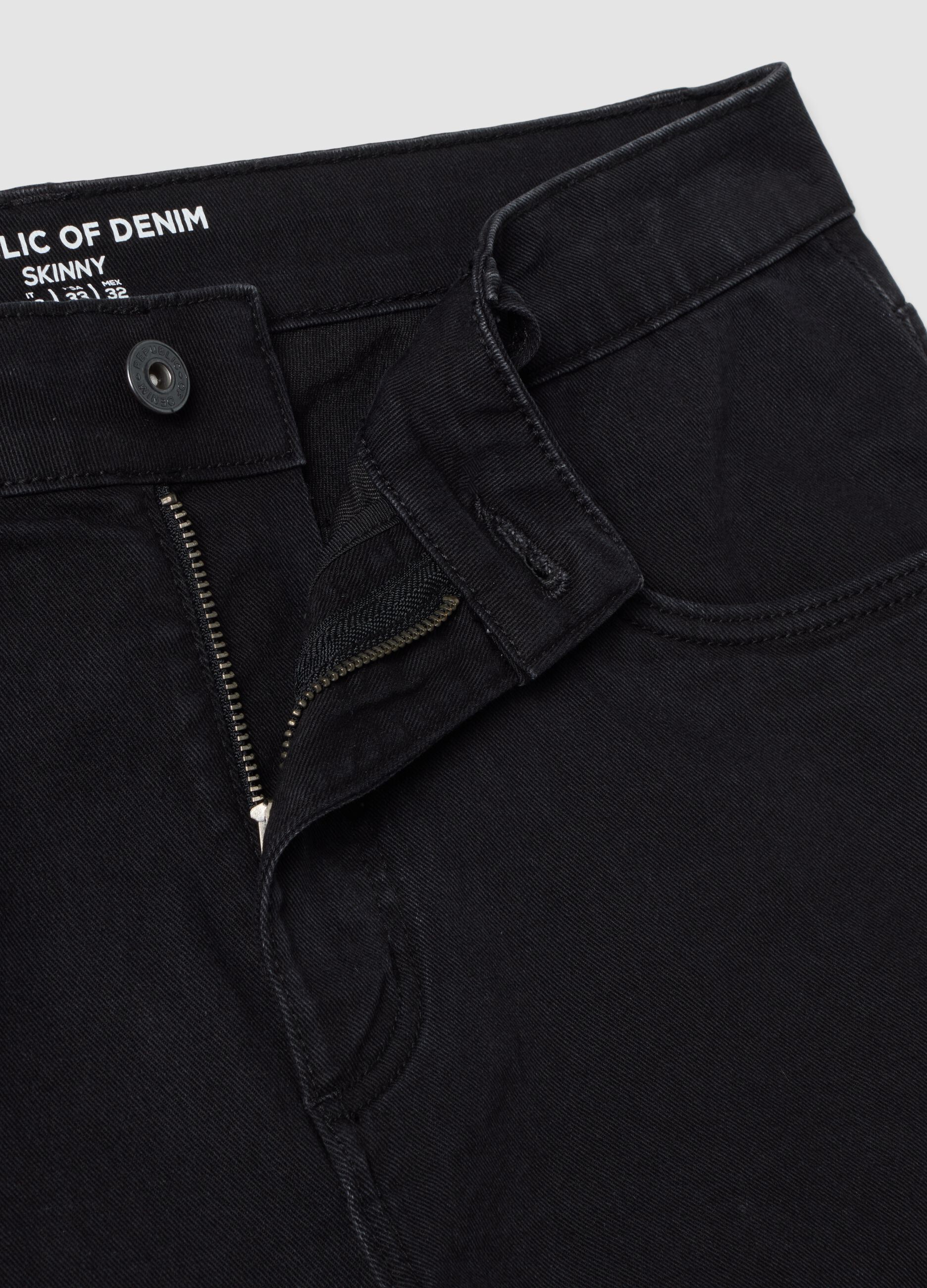 Schwarze Skinny-Fit-Jeans aus Stretch-Baumwolle