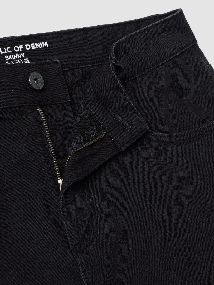 Schwarze Skinny-Fit-Jeans aus Stretch-Baumwolle_6