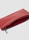 Red genuine leather zip wallet_2
