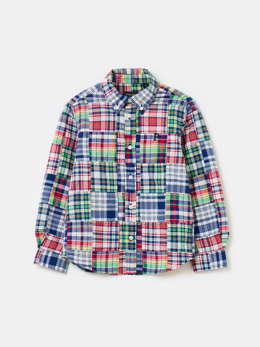 Check pattern cotton shirt_0
