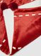 Red and white velvety-effect throw with contrasting lining_1