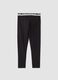 Schwarze Slim-Fit-Leggings aus elastischem Baumwolljersey mit Everlast-Logo_2