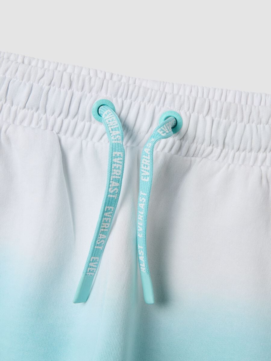 Short azzurri in misto cotone con vita elastica per bambina regular fit_2