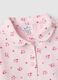 Polo in puro cotone rosa da bimba regular fit con motivo floreale_2