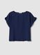 Blouse bleue en pur coton_4