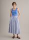 Multicolour striped skirt in a viscose-linen blend_0