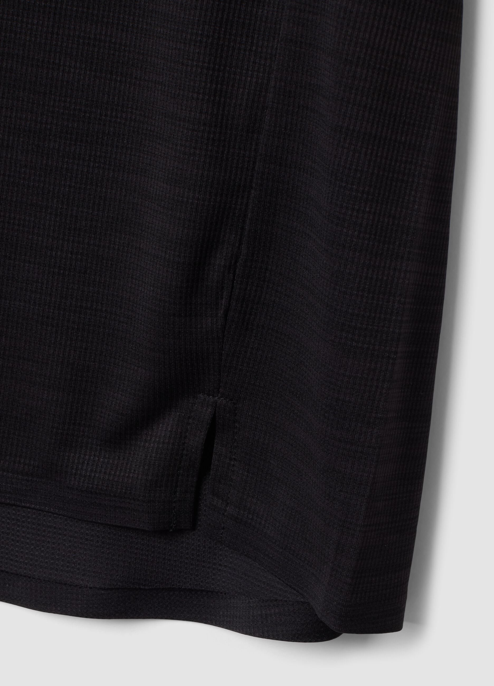 Black breathable crew-neck slim-fit T-shirt ALTAVIA RUNNING