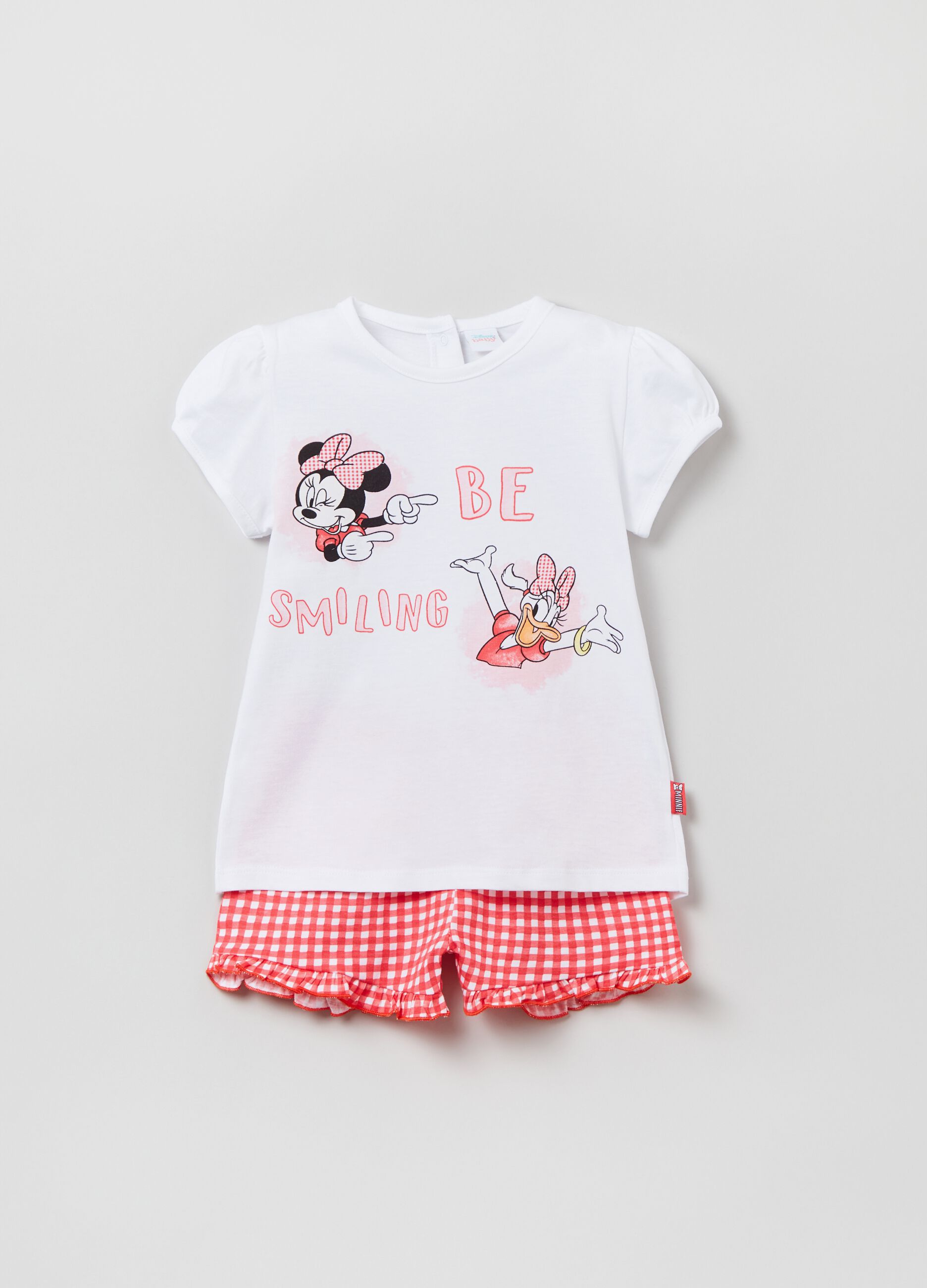 Pijama corto estampado Minnie y Daisy