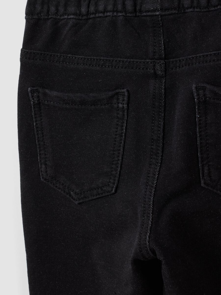 Jegging noir flare en coton stretch pour fille_3