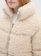 Regular fit beige girl's jacket with zip_2