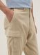 Beige Cargo-Hose in Leinen-Baumwollmix, Regular Fit_3
