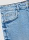 Pure cotton denim blue wide leg shorts_5
