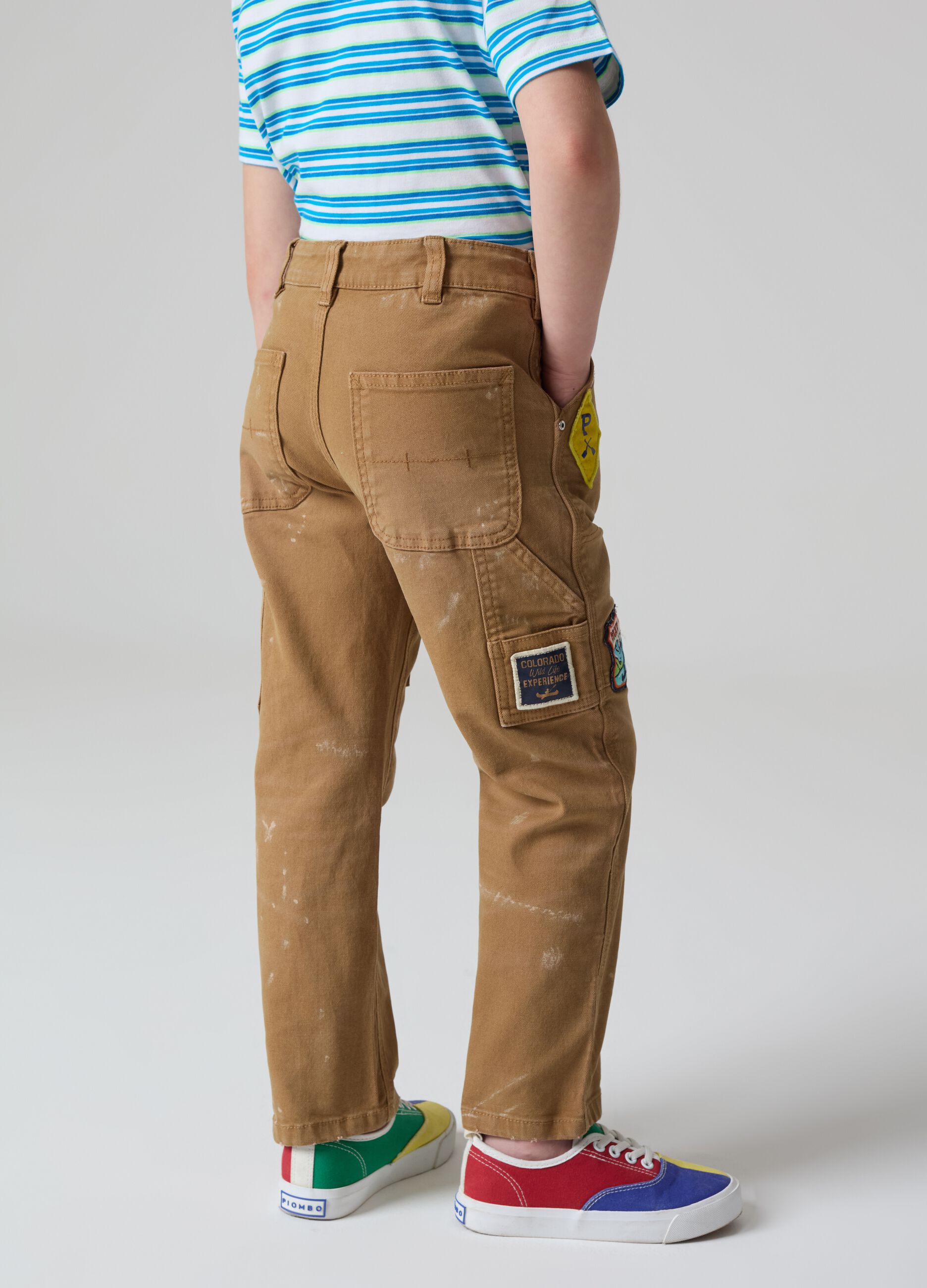 Carpenter jeans with patches